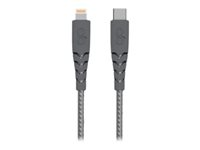 Force Power - Câble Lightning - 24 pin USB-C mâle pour Lightning mâle - 1.2 m - blindé - gris - Prise en charge de Power Delivery - pour Apple iPad/iPhone/iPod (Lightning) FPCBLMFIC1.2MG