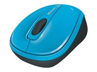 Microsoft Wireless Mobile Mouse 3500 - Souris - droitiers et gauchers - optique - 3 boutons - sans fil - 2.4 GHz - récepteur sans fil USB - bleu cyan GMF-00272