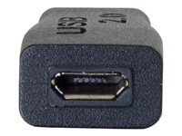 C2G USB 2.0 USB Type C to USB Micro B Adapter M/F - USB C to Phone Black - Adaptateur USB - Micro-USB de type B (F) pour 24 pin USB-C (M) - USB 2.0 - moulé - noir 28869