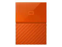 WD My Passport WDBYFT0030BOR - Disque dur - chiffré - 3 To - externe (portable) - USB 3.0 - AES 256 bits - orange WDBYFT0030BOR-WESN