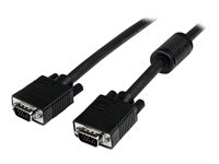 StarTech.com Cable VGA coaxial de 50 cm HD15 pour ecran haute resolution - M/M - Câble VGA - HD-15 (VGA) (M) pour HD-15 (VGA) (M) - 50 cm - moulé, vis moletées - noir MXTMMHQ50CM