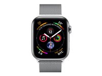 Apple Watch Series 4 (GPS + Cellular) - 40 mm - acier inoxydable - montre intelligente avec boucle milanaise - maille d'acier - taille de bande 130-180 mm - 16 Go - Wi-Fi, Bluetooth - 4G - 39.8 g MTVK2NF/A