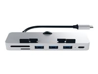 Satechi Aluminum Type-C Clamp Hub Pro - Concentrateur (hub) - 3 x SuperSpeed USB 3.0 + 1 x USB-C - de bureau ST-TCIMHS