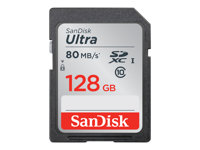SanDisk Ultra - Carte mémoire flash - 128 Go - Class 10 - SDXC UHS-I SDSDUNC-128G-GN6IN