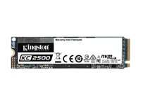 Kingston KC2500 - SSD - chiffré - 2 To - interne - M.2 2280 - PCIe 3.0 x4 (NVMe) - 256-bit AES-XTS - Self-Encrypting Drive (SED), TCG Opal Encryption 2.0 SKC2500M8/2000G