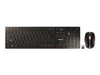 CHERRY DW 9000 SLIM - Ensemble clavier et souris - sans fil - 2.4 GHz, Bluetooth 4.0 - Français - noir, bronze JD-9000FR-2