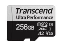 Transcend 340S - Carte mémoire flash - 256 Go - A2 / Video Class V30 / UHS-I U3 / Class10 - micro SDXC TS256GUSD340S
