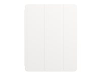 Apple Smart Folio - Protection à rabat pour tablette - polyuréthane - blanc - 12.9" - pour 12.9-inch iPad Pro (3ème génération, 4ème génération) MXT82ZM/A