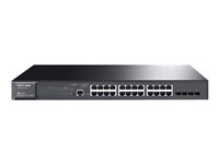 TP-Link JetStream T2600G-28MPS - Commutateur - C2+ - Géré - 24 x 10/100/1000 (PoE+) + 4 x SFP - de bureau, Montable sur rack - PoE+ (384 W) T2600G-28MPS(TL-SG3424P)