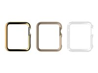 Griffin Ultra Thin Case - Pare-chocs pour montre - polycarbonate - clair, or, or mat (pack de 3) - pour Apple Watch (42 mm) GB41964