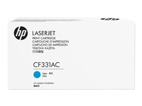 HP 654A - Cyan - originale - LaserJet - cartouche de toner (CF331A) - pour Color LaserJet Enterprise M651dn, M651n, M651xh; Color LaserJet Managed M651dnm, M651xhm CF331AC
