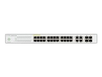 Zyxel Nebula NSW100-28P - Commutateur - Géré - 24 x 10/100/1000 (PoE) + 4 x SFP Gigabit combiné - Montable sur rack - PoE+ (375 W) ZY-NSW10028P