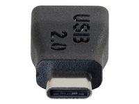 C2G USB 2.0 USB C to USB Micro B Adapter M/F - USB Type C to USB Micro B Black - Adaptateur USB - Micro-USB de type B (F) pour USB-C (M) - USB 2.0 - noir 88869