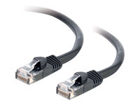 C2G Cat5e Booted Unshielded (UTP) Network Patch Cable - Cordon de raccordement - RJ-45 (M) pour RJ-45 (M) - 15 m - UTP - CAT 5e - moulé, sans crochet, bloqué - noir 83188