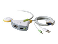 Belkin Switch2 for PC USB with Audio - Commutateur écran-clavier-souris/audio - 2 x KVM / audio - 1 utilisateur local - de bureau F1DG102UTT