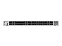NETGEAR Smart GC752XP - Commutateur - C3 - intelligent - 48 x 10/100/1000 (PoE+) + 2 x Gigabit SFP (liaison montante) + 2 x SFP+ 10 Go (liaison montante) - de bureau, Montable sur rack - PoE+ (505 W) GC752XP-100EUS