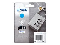 Epson 35 - 9.1 ml - cyan - originale - emballage coque avec alarme radioélectrique/ acoustique - cartouche d'encre - pour WorkForce Pro WF-4720, WF-4720DWF, WF-4725DWF, WF-4730, WF-4740, WF-4740DTWF C13T35824020