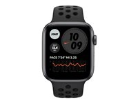 Apple Watch Nike SE (GPS + Cellular) - 44 mm - espace gris en aluminium - montre intelligente avec bracelet sport Nike - fluoroélastomère - anthracite/noir - taille du bracelet : S/M/L - 32 Go - Wi-Fi, Bluetooth - 4G - 36.36 g MG0A3NF/A