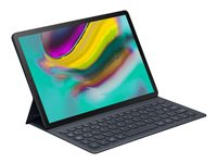 Samsung Book Cover Keyboard EJ-FT720 - Clavier et étui - POGO pin - noir - pour Galaxy Tab S5e EJ-FT720BBEGFR