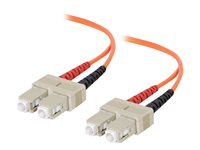 C2G SC-SC 62.5/125 OM1 Duplex Multimode PVC Fiber Optic Cable (LSZH) - Cordon de raccordement - SC multi-mode (M) pour SC multi-mode (M) - 15 m - fibre optique - duplex - 62,5 / 125 microns - OM1 - orange 85453