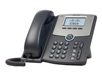 Cisco Small Business SPA 502G - Téléphone VoIP - (conférence) à trois capacité d'appel - SIP, SIP v2, SPCP - à une seule ligne - argent, gris foncé - pour Small Business Pro Unified Communications 320 with 4 FXO SPA502G