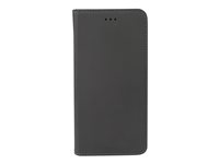 Uniformatic Folio - Protection à rabat pour téléphone portable - polyuréthane, polyuréthanne thermoplastique (TPU) - noir - pour Motorola Moto G (3rd Gen.) 90504