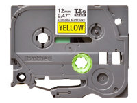 Brother TZe-S631 - Adhésif extra fort - noir sur jaune - Rouleau (1,2 cm x 8 m) 1 cassette(s) ruban laminé - pour Brother PT-D210, D600, H110; P-Touch PT-1005, 1880, E800, H110; P-Touch Cube Plus PT-P710 TZES631