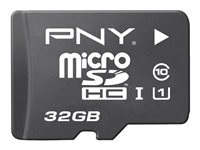PNY Elite Performance - Carte mémoire flash (adaptateur microSDHC - SD inclus(e)) - 32 Go - UHS Class 1 / Class10 - microSDHC UHS-I SDU32G10ELIPER-EF
