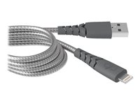 Force Power - Câble USB - USB (M) pour Lightning (M) - 2.4 A - 1.2 m - gris FPCBLMFI1.2MG