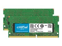 Crucial - DDR4 - kit - 32 Go: 2 x 16 Go - SO DIMM 260 broches - 2666 MHz / PC4-21300 - CL19 - 1.2 V - mémoire sans tampon - non ECC CT2K16G4SFD8266