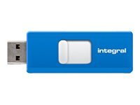 Integral Slide USB Flash Drive - Clé USB - 16 Go - USB 2.0 - bleu INFD16GBSLDBL