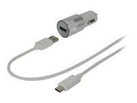MCL Samar - Adaptateur d'alimentation pour voiture - 2.4 A (USB) - sur le câble : USB-C ACC-IPAD17/CZ-1M