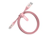 OtterBox Premium - Câble USB - 24 pin USB-C (M) pour USB (M) - USB 2.0 - 3 A - 1 m - rose pétillante 78-52540