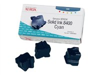 Xerox Phaser 8400 - Cyan - encres solides - pour Phaser 8400, 8400B, 8400DP, 8400DT, 8400DX, 8400N, 8400SB, 8400SDP, 8400SDX, 8400SN 108R00605