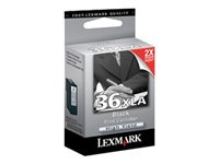 Lexmark Cartridge No. 36XLA - Noir - originale - cartouche d'encre - pour Lexmark X3650, X4630, X4650, X5650, X6650, X6675, Z2420 18C2190E