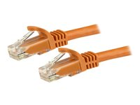 StarTech.com 1.5m CAT6 Ethernet Cable, 10 Gigabit Snagless RJ45 650MHz 100W PoE Patch Cord, CAT 6 10GbE UTP Network Cable w/Strain Relief, Orange, Fluke Tested/Wiring is UL Certified/TIA - Category 6 - 24AWG (N6PATC150CMOR) - Cordon de raccordement - RJ-45 (M) pour RJ-45 (M) - 1.5 m - UTP - CAT 6 - sans crochet - orange N6PATC150CMOR