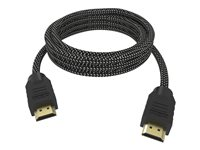 VISION Professional Premium Braided - HDMI avec câble Ethernet - HDMI mâle pour HDMI mâle - 5 m - noir, blanc - support 4K TC 5MHDMI/HQ