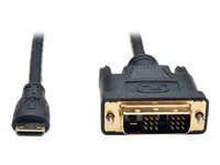 Tripp Lite 6ft Mini HDMI to DVI-D Digital Monitor Adapter Video Converter Cable M/M 6' - Câble vidéo - DVI-D (M) pour HDMI mini (M) - 1.83 m - double blindage - noir P566-006-MINI