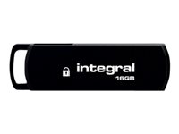Integral Secure 360 - Clé USB - 16 Go - USB 2.0 - Noir élégant INFD16GB360SECV2