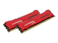 HyperX Savage - DDR3 - 16 Go: 2 x 8 Go - DIMM 240 broches - 1866 MHz / PC3-14900 - CL9 - 1.5 V - mémoire sans tampon - non ECC - rouge HX318C9SRK2/16