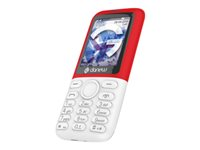 Danew G10 - Téléphone de service - double SIM - RAM 32 Mo / Mémoire interne 32 Mo - microSD slot - 240 x 320 pixels - rear camera 0,3 MP - rouge G10-ROUGE