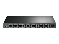 TP-Link JetStream TL-SG3452P V1 - Commutateur - Géré - 48 x 10/100/1000 (PoE+) + 4 x Gigabit SFP - Montable sur rack - PoE+ (384 W) TL-SG3452P