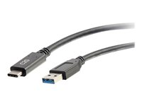 C2G Câble USB C vers USB A de 0,9 m - USB 3.2 - 5 Gbit/s - M/M - Câble USB - USB type A (M) pour 24 pin USB-C (M) - USB 3.1 - 30 V - 3 A - 91.4 cm - noir 28831