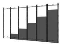 Peerless-AV SEAMLESS Kitted Series - Kit de montage (plaque murale, support de fixation) - modulaire - pour mur vidéo 6x6 LED - cadre en aluminium - noir et argent DS-LEDTVF-6X6