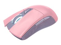 ASUS ROG Gladius II Origin - Souris - pour droitiers - optique - 5 boutons - filaire - USB - rose 90MP00U3-B0UA01