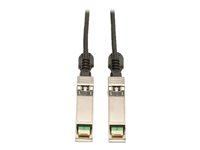 Tripp Lite 0.5M SFP+ 10Gbase-CU Twinax Passive Copper Cable SFP-H10GB-CU1M Compatible Black 20 inch - Câble à attache directe - SFP+ (M) pour SFP+ (M) - 0.5 m - twinaxial - noir N280-20N-BK