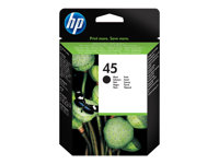 HP 45 Large - 42 ml - Large - noir - original - cartouche d'encre - pour Deskjet 83X; Officejet G55, g85, R40, R60, R80, T45, T65; Officejet Pro 11XX; psc 500 51645AE