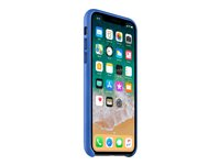 Apple - Coque de protection pour téléphone portable - cuir - bleu électrique - pour iPhone X MRGG2ZM/A