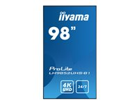 iiyama ProLite LH9852UHS-B1 - Classe de diagonale 98" (97.52" visualisable) écran LCD rétro-éclairé par LED - signalisation numérique - 4K UHD (2160p) 3840 x 2160 - noir mat LH9852UHS-B1