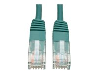 Tripp Lite 5ft Cat5e / Cat5 350MHz Molded Patch Cable RJ45 M/M Green 5' - Cordon de raccordement - RJ-45 (M) pour RJ-45 (M) - 1.5 m - UTP - CAT 5e - moulé, bloqué - vert N002-005-GN